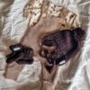 Gebreide babyslofjes merinowol donker bruin baby neutraal - Afbeelding 2