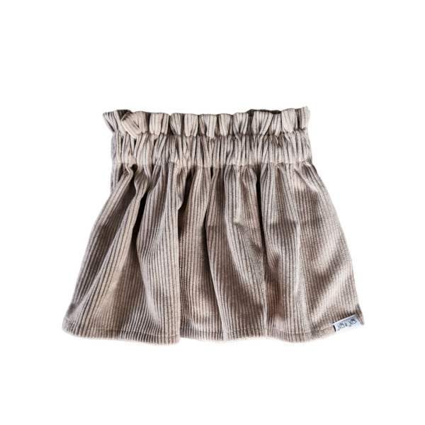 Paperbag rok Ava rib beige meisje