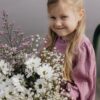 Blouse Pika donker lila paars mousseline meisje - Afbeelding 4