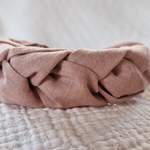 Diadeem Lot gevlochten linnen roze meisje dames