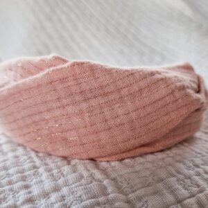 Diadeem hydrofiel perzik zalm met glitter dames meisje