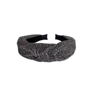 Diadeem knoop zwart zilver glitter dames meisje