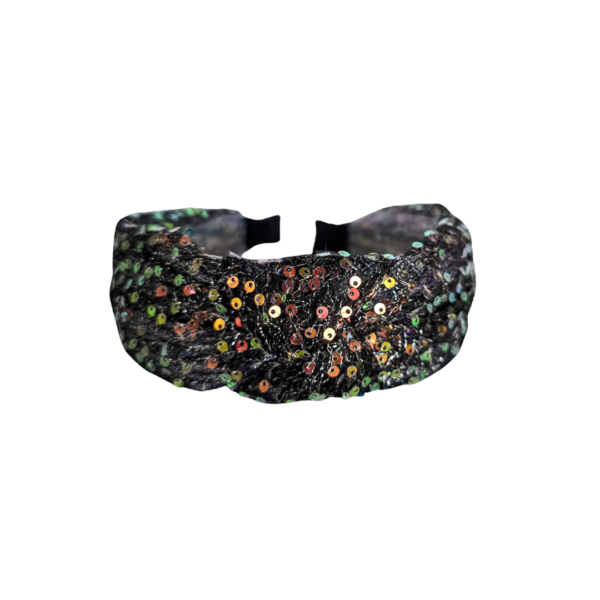 Diadeem knoop zwart pailletten glitter dames meisje