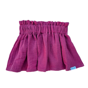 Paperbag rok Lara framboos donker roze mousseline meisje
