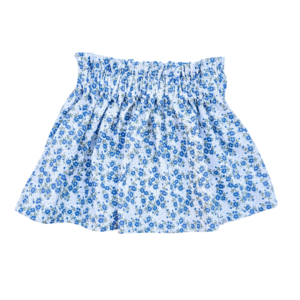 Paperbag rok Bo bloemen blauw wit groen meisje