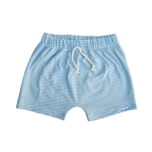 Korte broek Stan mintgroen lichtblauw wit gestreept jongen