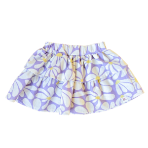 Strokenrokje Mila bloemen lila wit geel meisje