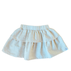 Strokenrokje Rosa linnen naturel beige meisje