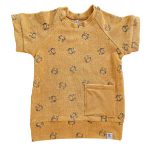 Shirt Mick badstof krabben camel okergeel jongen