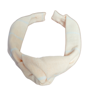 Diadeem Pippa gestreept zalm licht oranje wit knoop dames meisje